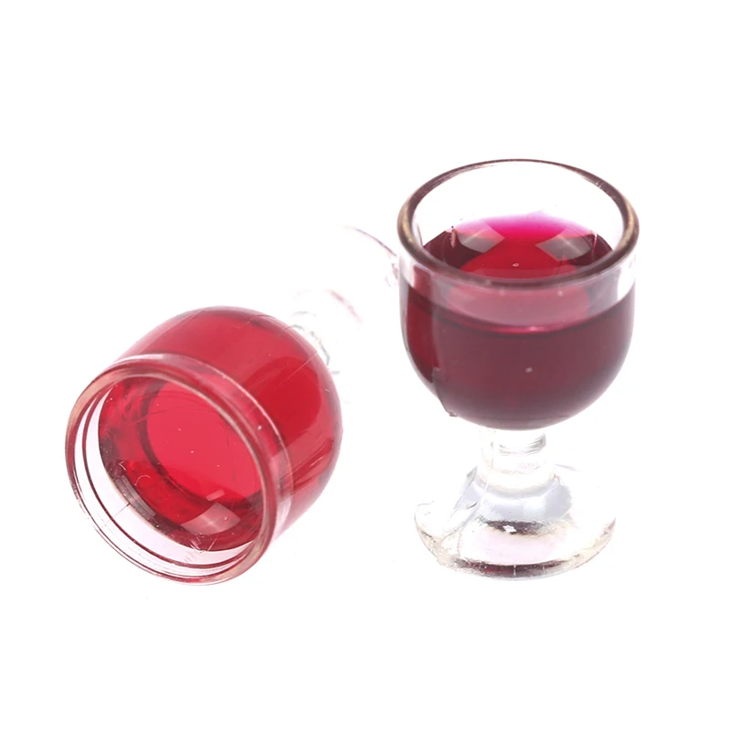 3pcs/set 1/12 Dollhouse Miniature Simulation Wine Bottle Wine Glass Model Toys