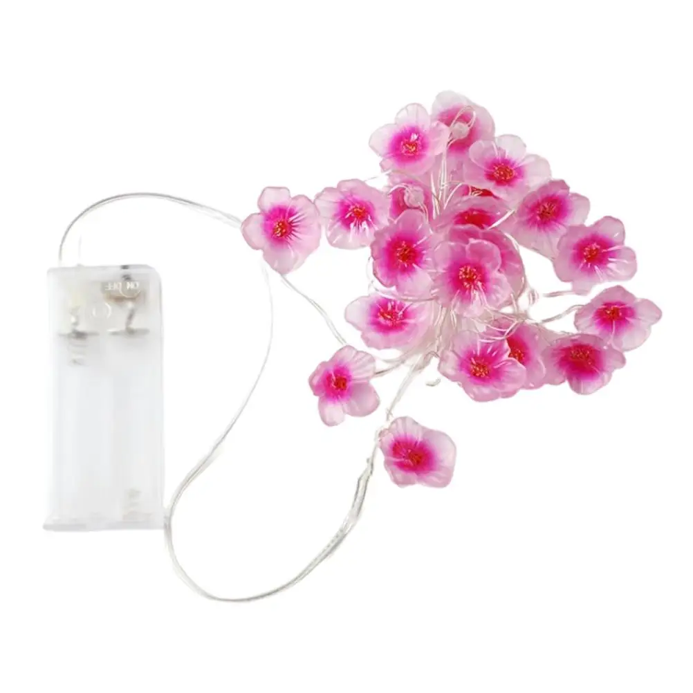 10/20 LEDs Pink Cherry Blossom Fairy String Light Christmas Holiday Decoration Led Lamp Garland Hanging Sakura Light