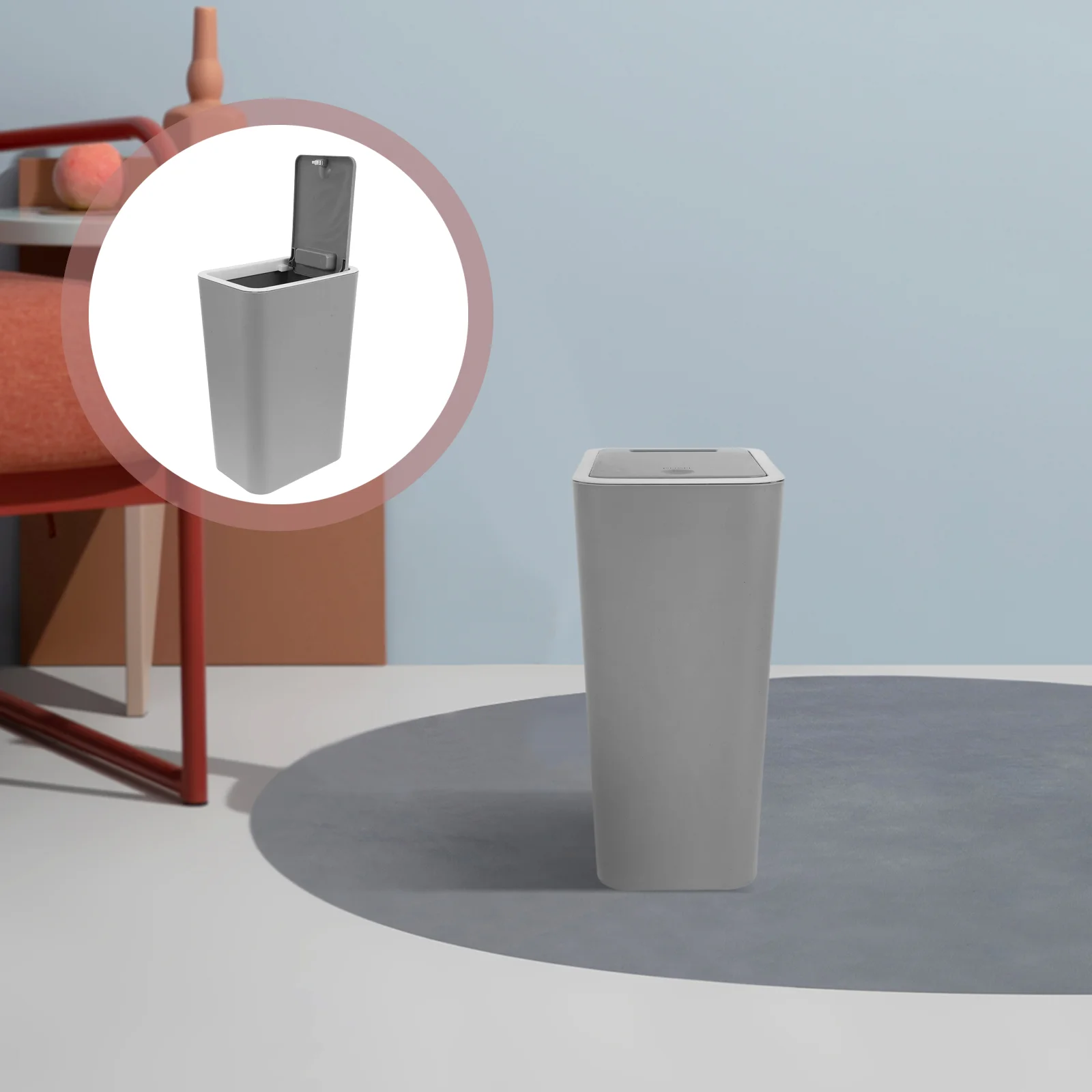 Garbage Can Bathroom Waste Baskets Bin with Lid Automatic Trash Small Bedroom Diaper for Trashcan
