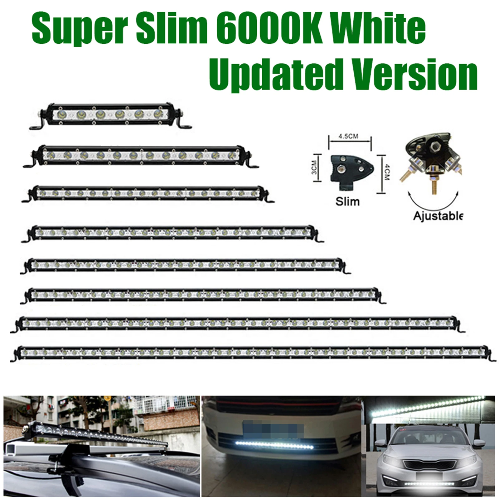 

Ultra Slim LED Light Bar Single Row 7 13 20 25 32 38 45 50" inch Led Work Light Fog Driving For SUV 4X4 ATV Off Road Truck Car