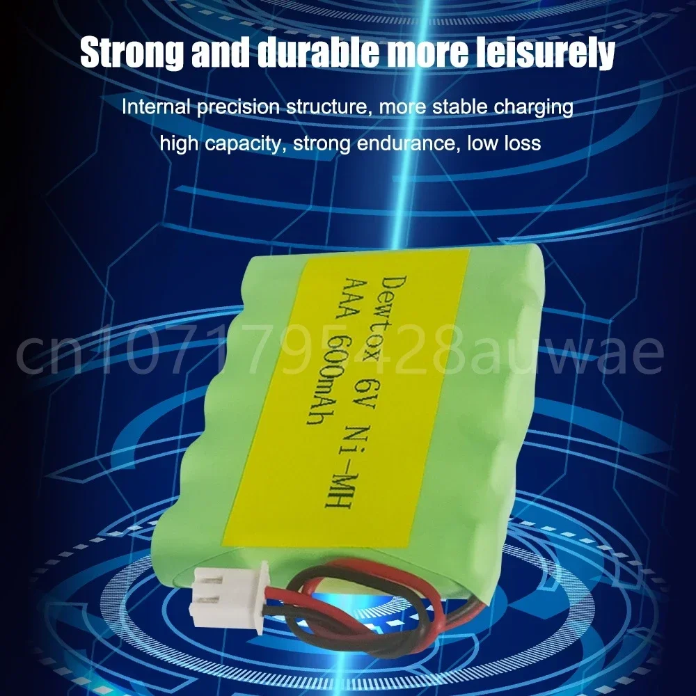 플러그가 달린 충전식 배터리 팩, 모든 종류의 전자 제품에 적합, 6V AAA, 600mAh, Ni-Mh, 신제품