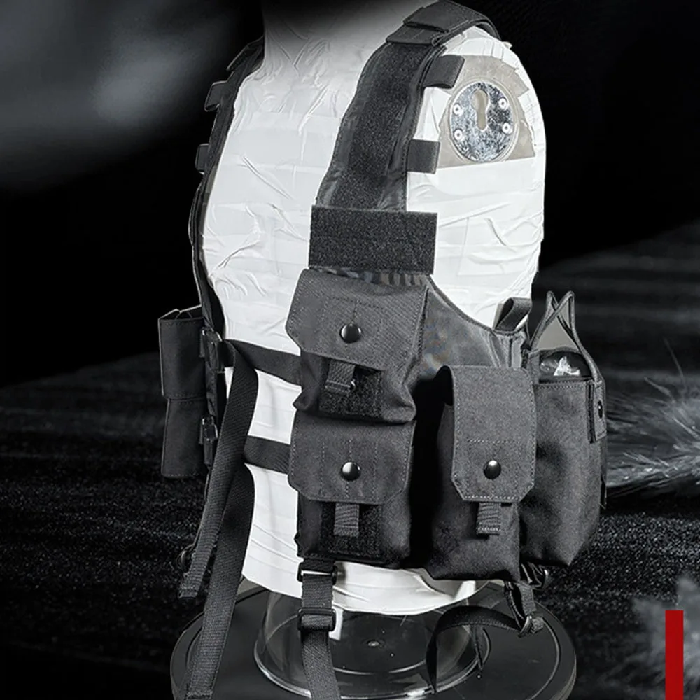 

Tactical Chest Rig for Airsoft - AK Chest Rig Adjustable Tactical Outdoor Hunting Chest Rig with Mag Pouches for Wargame