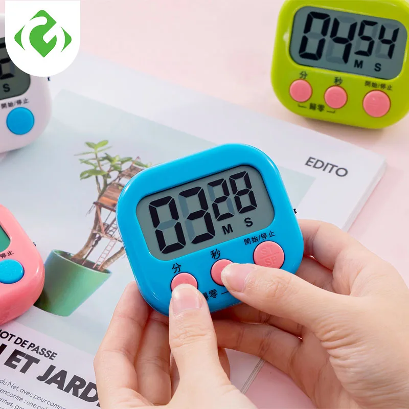 Digital clock timer Plastic cooking timer reloj cocina temporizador Big screen kitchen digital timer Big voice reminder set time