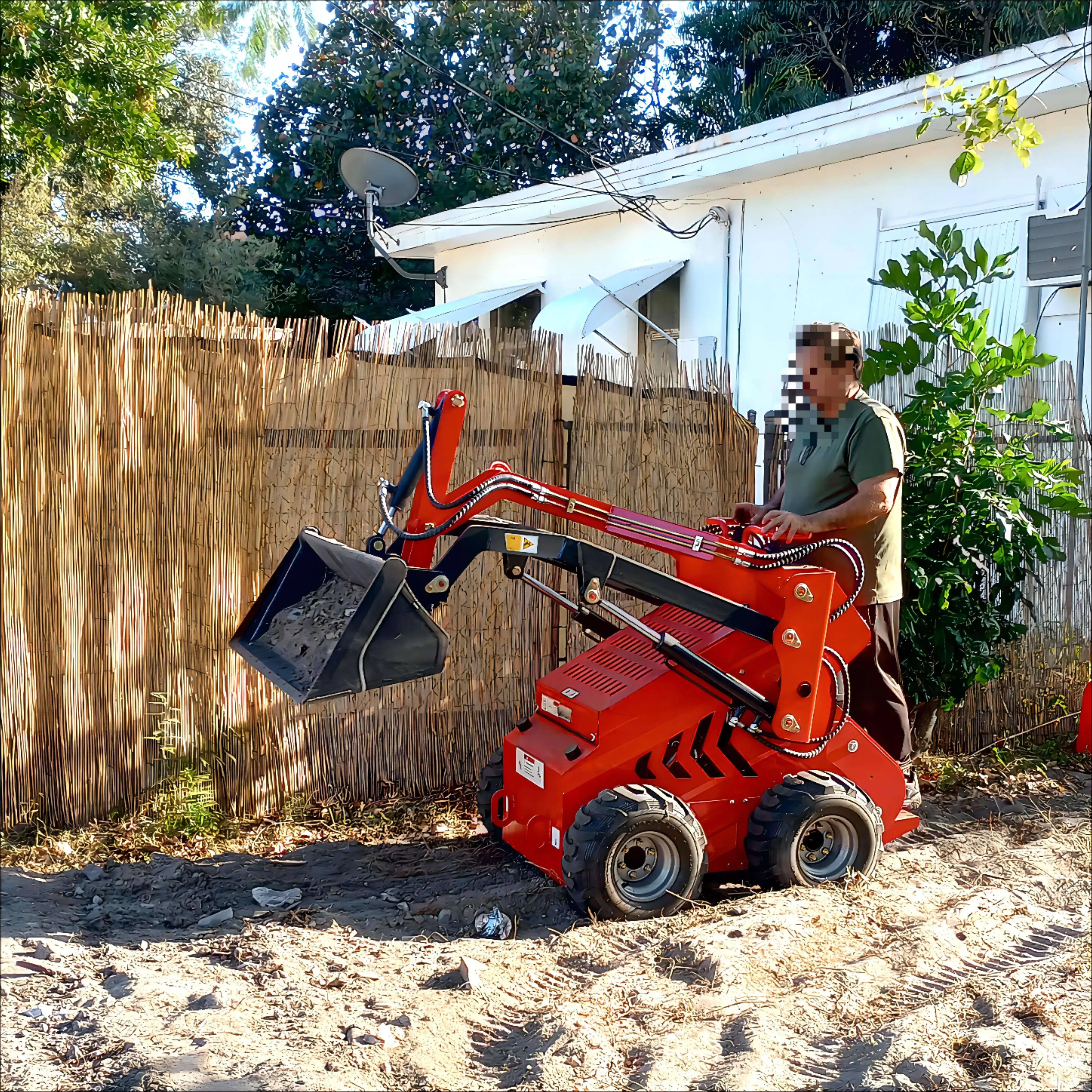 Cheapest mini skid steer track loader Wholesale Price stand on skid steer High Efficiency Small Skid Steer Loader