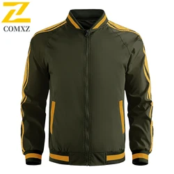 2025 Spring Men's Casual Sport Jacket Color Blocking Web Design Quick Shipment Wholesale Outdoors Workwear Coat
