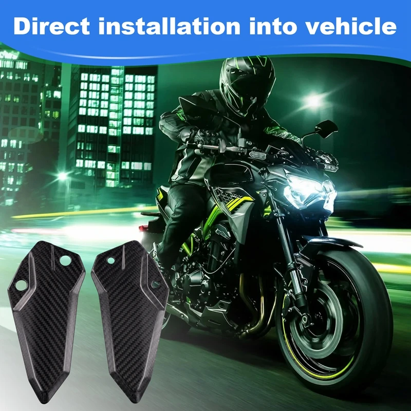

M0t-rCarbon Fiber Motorcycle Accessories Heel Plates Guards Footrests for Kawasaki ZX-4R ZX4RR ZX25R 2020-2023