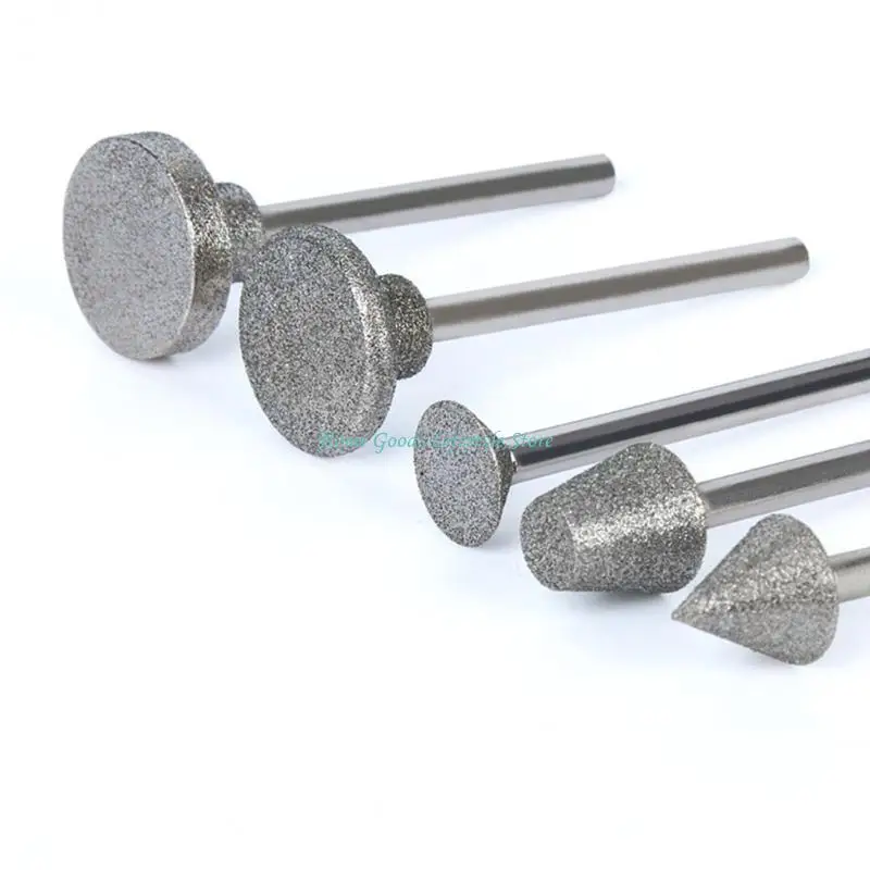 

E74E 50 Pcs Diamond Burr Bits Drill Rotary Burrs Grinding for Head Wheel for Carv