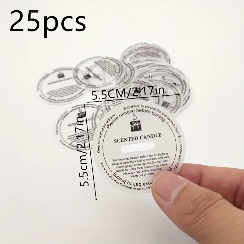 25 Stück Einweg-Kerzenprotektoren aus Papier – Zugglasdeckel zum Basteln von Kerzen und zum Schutz vor Staub (55 mm) – Detail 2