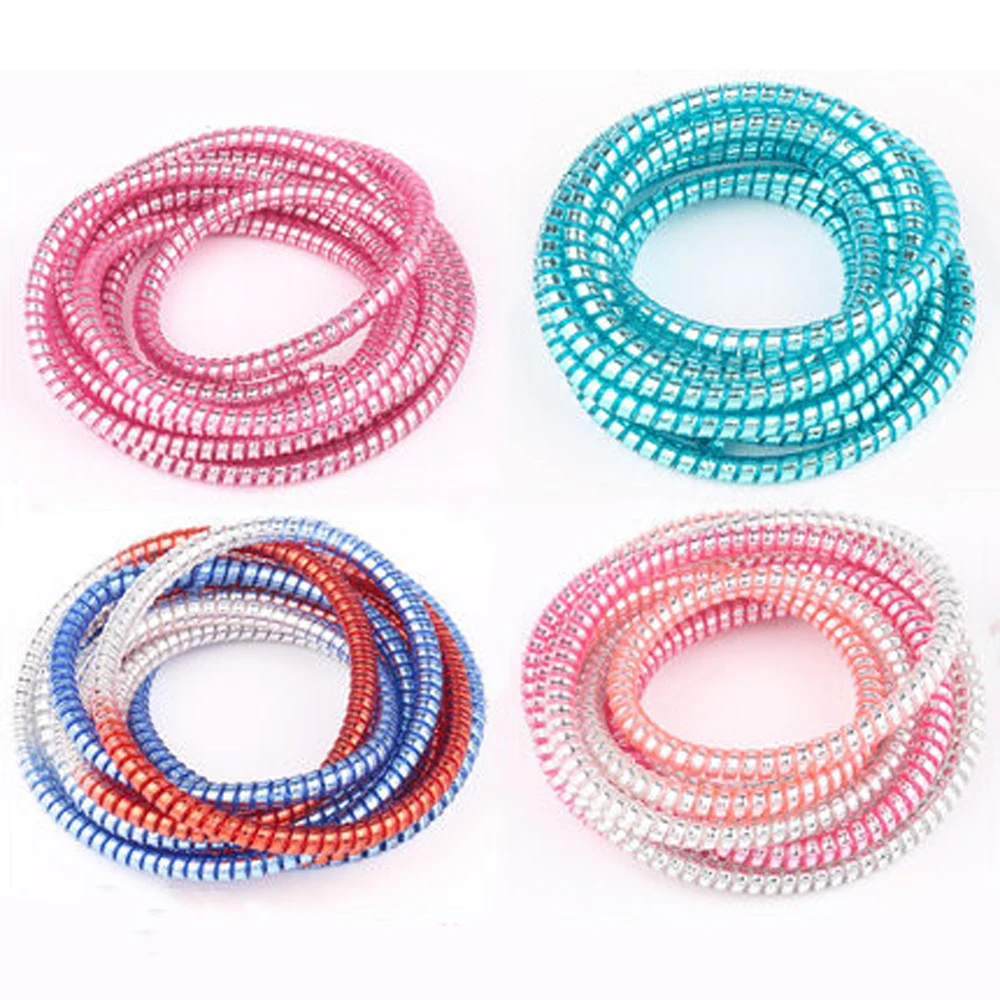 Cord Protector for Earphone Gradient Color USB Cable Protector Charging Data Line Cable Protection Wrap Cable Winder Organizer