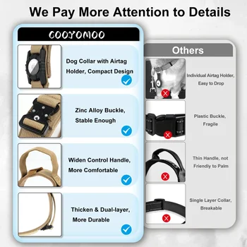 Adjustable Nylon AirTag Holder Dog Collar Metal Buckle Pet Tactical Collar Dog Accessories Anti Last and Pet Dogs Tracing Safe 6