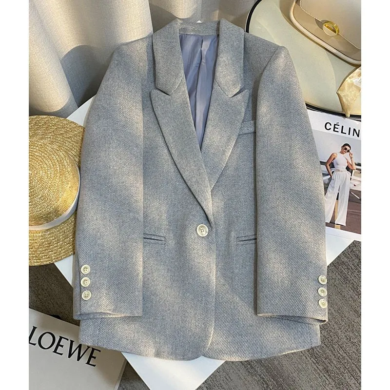 Mode Anzug Jacke Frauen Herbst Neue Lose Langarm Mantel Chic Temperament Koreanische Büro Alle-spiel Damen Blazer Jacken