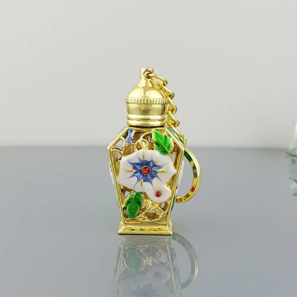 bottling Antiqued Metal with Keyring Essential Oil Dropper Bottle  Bottle Empty Cosmetics Container Pendant Keychain
