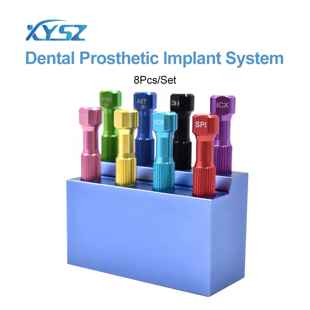 XYSZ 8Pcs/Set Dental Prosthetic Implant System Screw Driver Kit Dental Lab Implant Screwdriver Micro Screw Driver