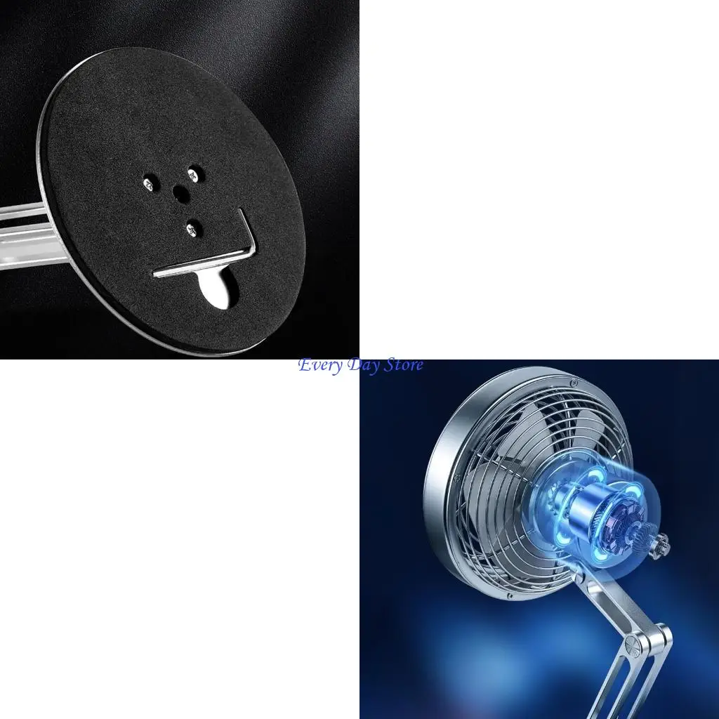 

Quiet Small USB Desk Fan with 360°Rotation, Hangings Cooling Fan Small & Light