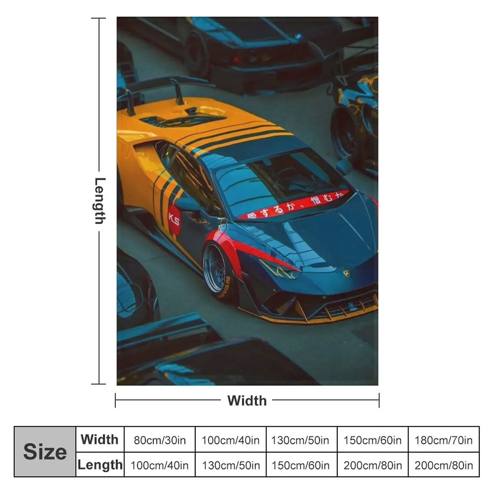 Lambo JDM Throw Blanket Beautifuls Comforter Weighted Blankets