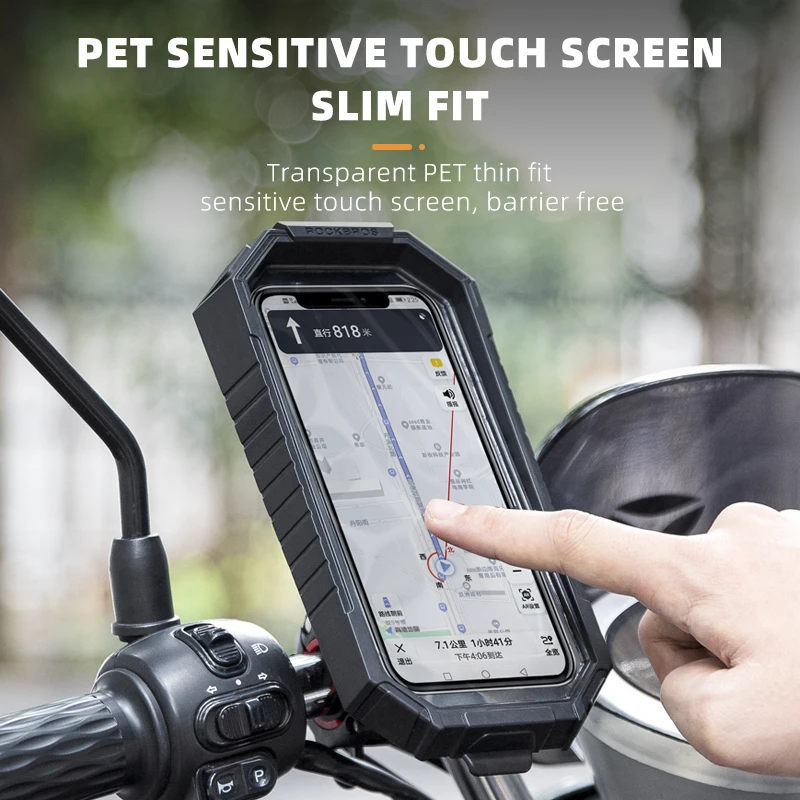 ROCKBROS Bike Phone Bag Waterproof Bicycle 6.7 Inch Phone Bag Touchscreen Motorcycle Bag MTB Road Bike Front Top Tube Phone Bag