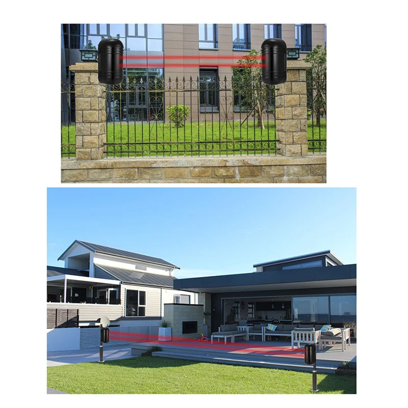 AS95-4X Wired Dual  Photoelectric Infrared Sensor Barrier Detector 100M Alarm Tamper Alarm For Park Burglar Alarm System