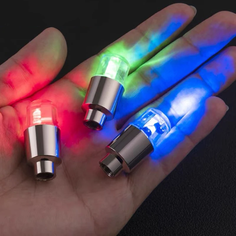 1/4Pcs Car Wheel Lights Cap Auto LED Light Wheel Tire Tyre Air Valve Stem Caps Cover for Car Motorcycle Auto Lights Accessories - view 2