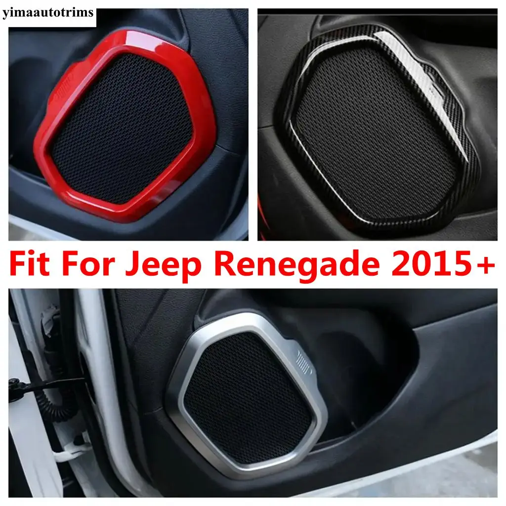 

Car Inner Door Speaker Audio Sound Horn Frame Decoration Sequins Cover Trim For Jeep Renegade 2015 - 2020 Accessories Interior