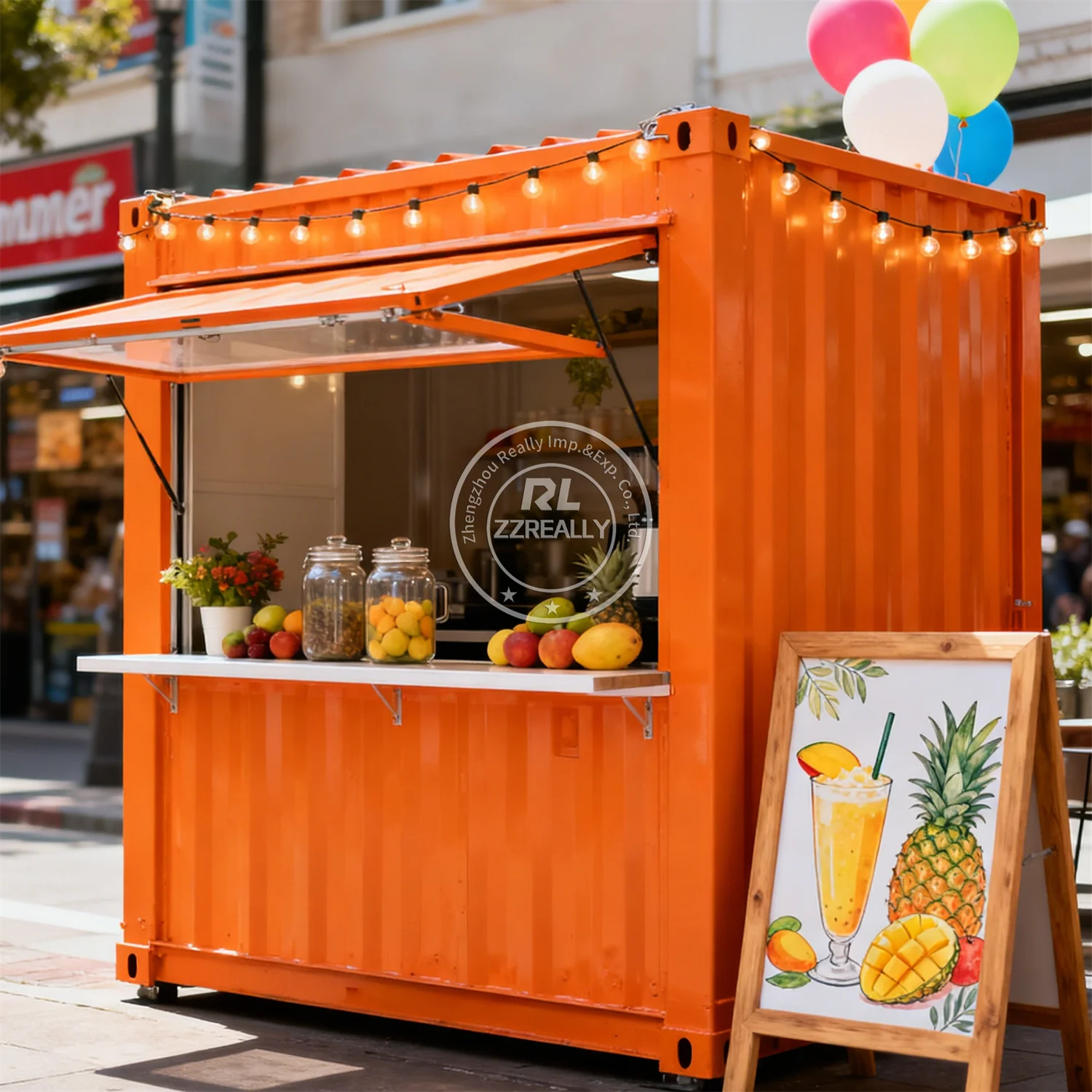 Hot Sale Container Coffee Shop Prefabricated Container Bar Kiosk Container Restaurant with Fully Equipped Kitchen