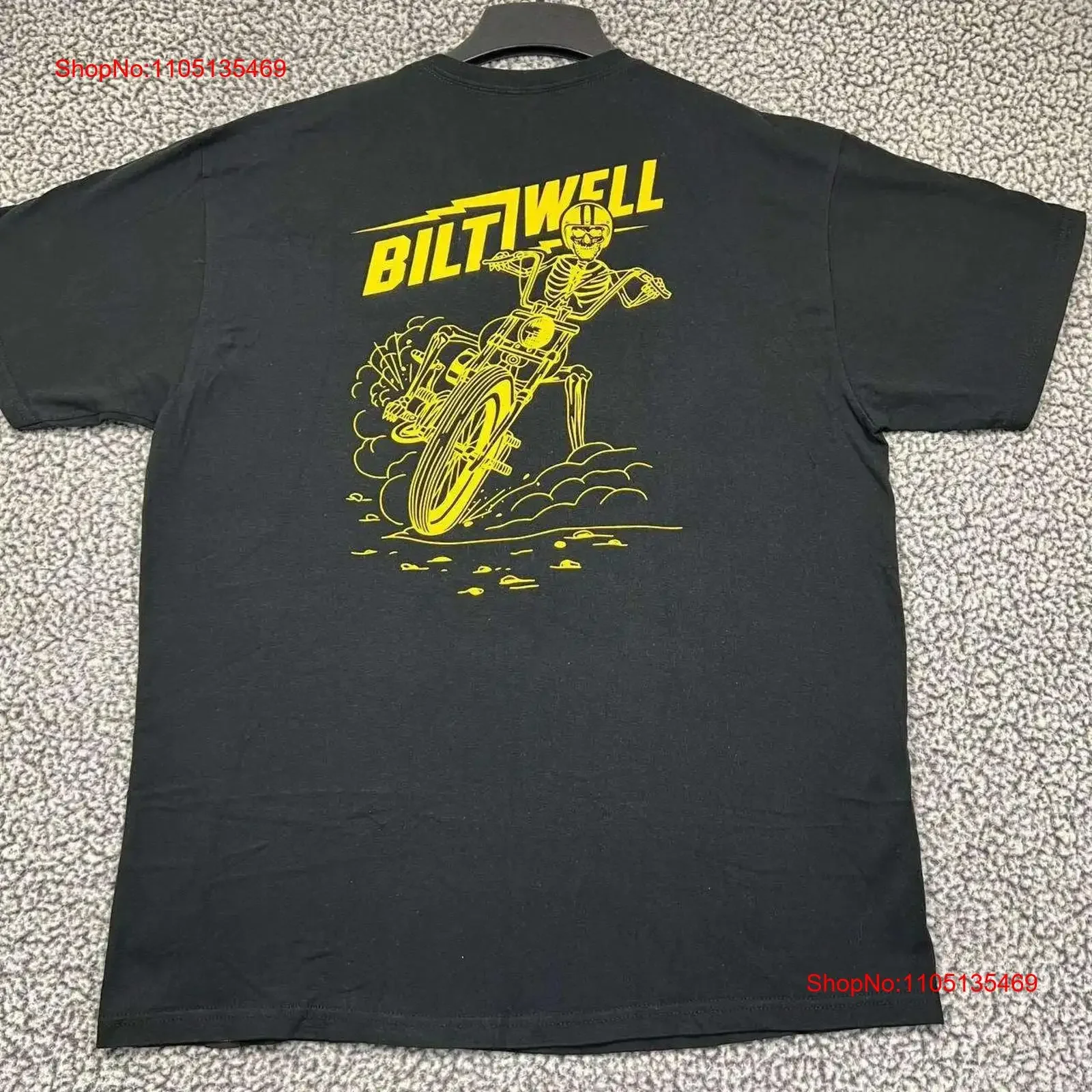 Biltwell Skid Motorcycle T Shirt Men Extra Large Black  Crew Neck XL vintage Washed Casual graphic Breathable Stretched