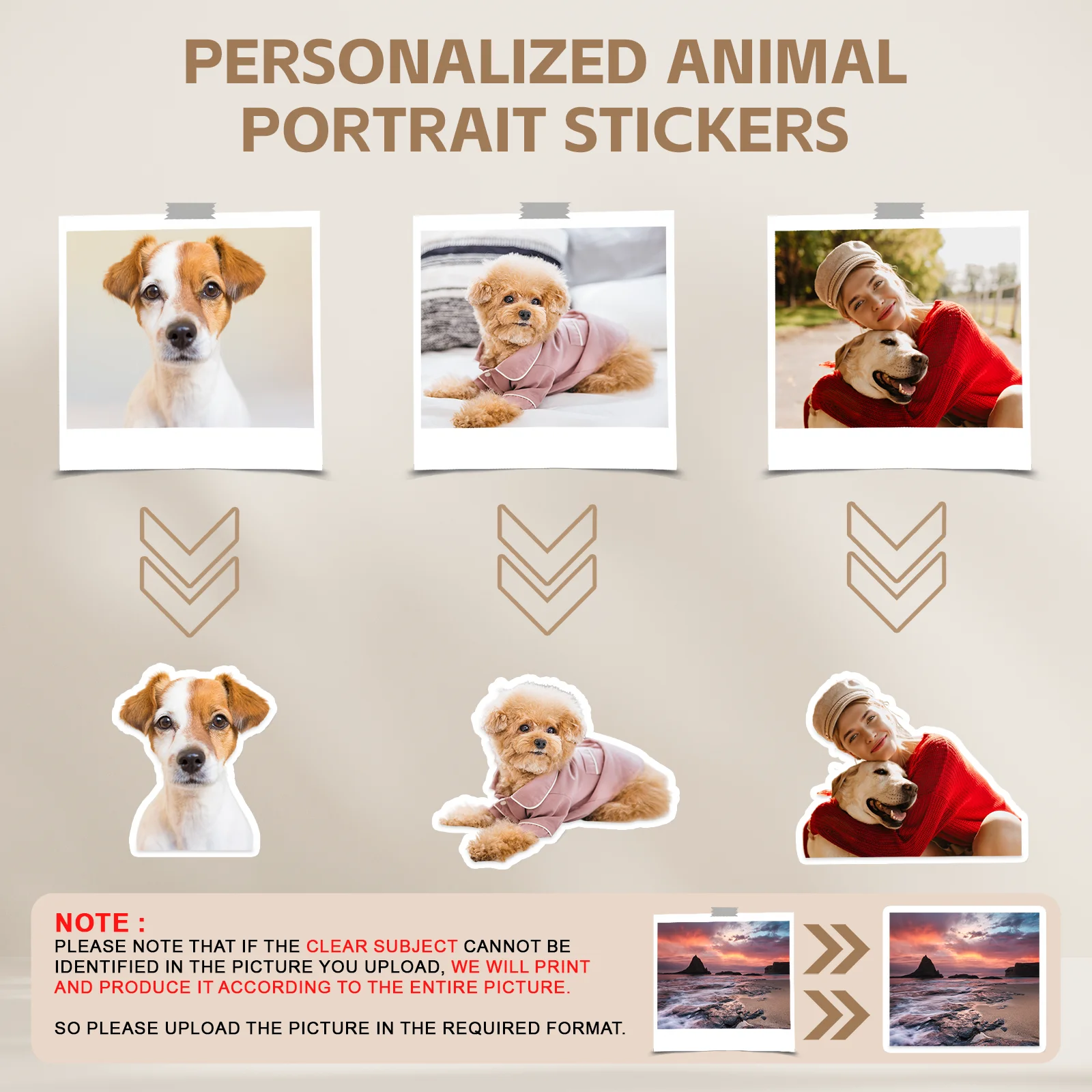 ملصقات مخصصة للحيوانات الأليفة ملصقات شخصية مقاومة للماء لصورك ملصقات شعار مخصصة لطيفة لكوب الكمبيوتر المحمول، ديكو حفلة عيد الميلاد #4