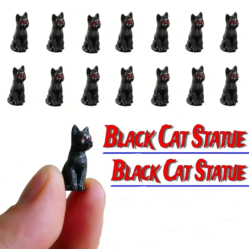 5/10PCS Resin Halloween Black Cat Figurine Ornaments for DIY Craft Projects Home Decoration Supplies