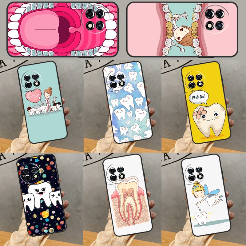 Cartoon Dentist Dental Teeth For Nubia Red Magic 8 Pro Phone Case For ZTE Redmagic 6 7 6S 7S 8S Pro 5S 5G 6R Soft Cover