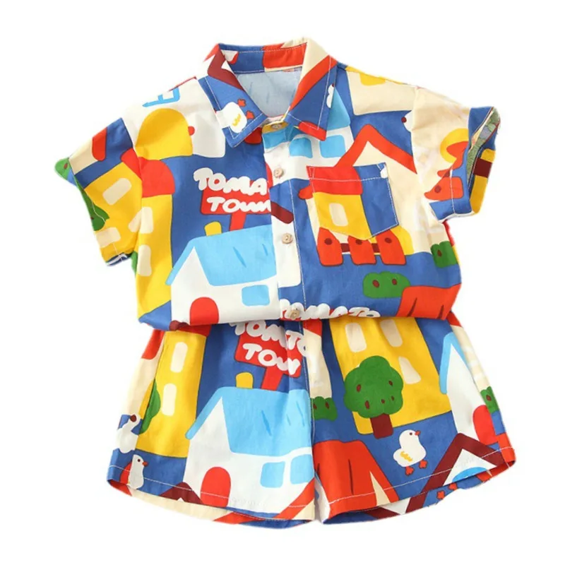 New Summer Baby Boys Clothes Suit Children Fashion Shirt Shorts 2Pcs/Sets Infant Outfits Toddler Casual Costume Kids Tracksuits