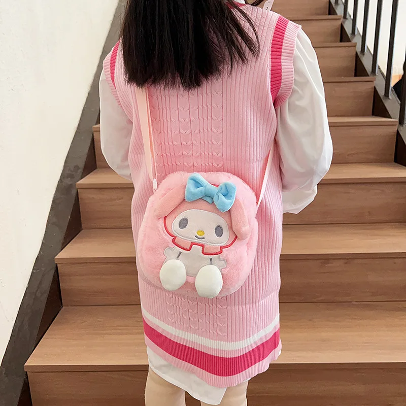 MINISO Hello Kitty School Bag Cartoon Backpack Versatile Children Lovely Kindergarten Kids School Gift Kuromi Stitch Backpack