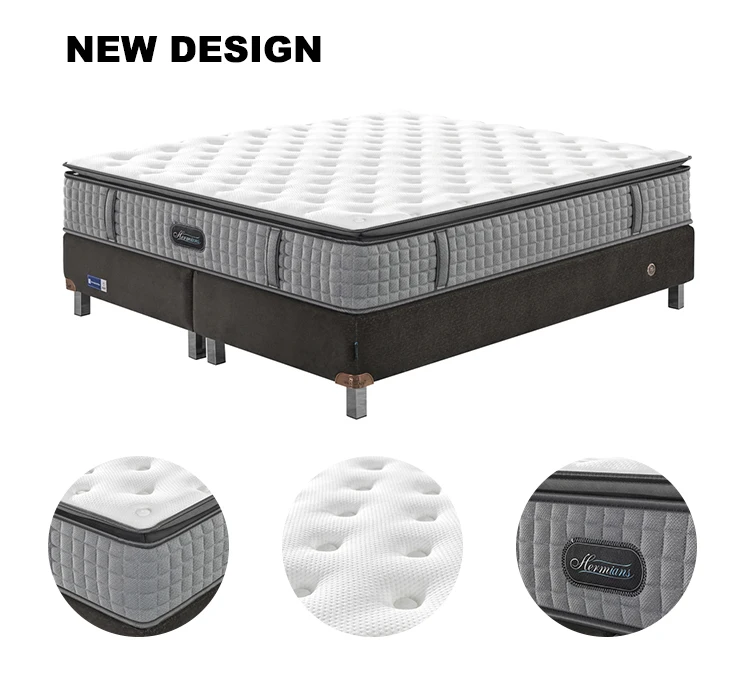 high quality pocketspring mattress for hotel use or home use in pillow top design