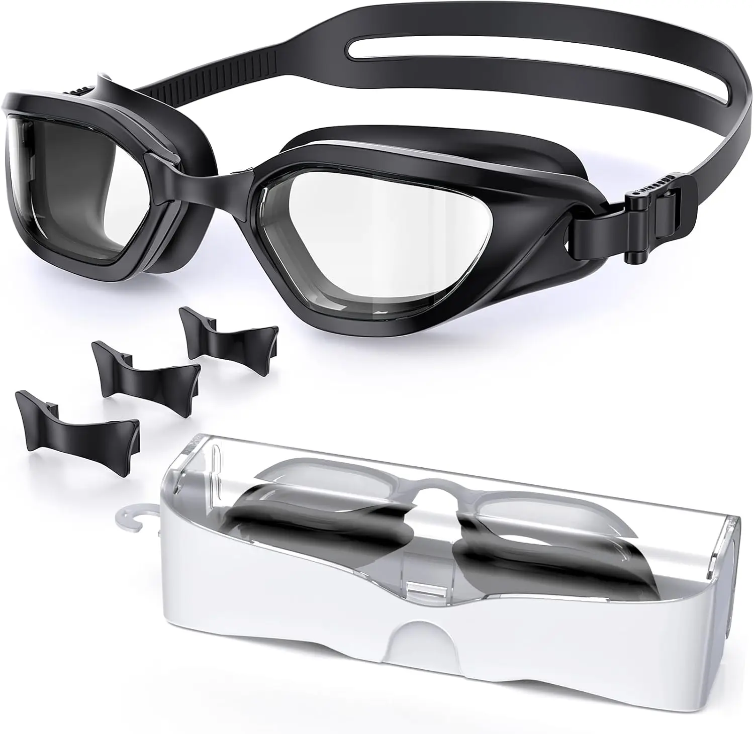 

Anti Fog UV Protection Swim Goggles, Wide View Leakproof for Men Women Youth