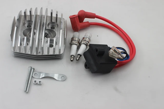 ZEDA-Dual CNC cabeça do cilindro czerwony CDI Z4C velas de ignição dupla 2 tempos moto parte do motor