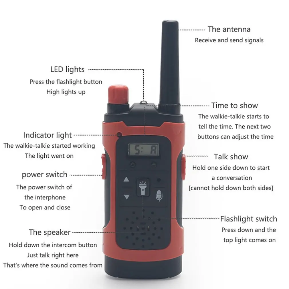 Profissional Long Range Walkie Talkie, duas vias estações de rádio, chamada sem fio, 2pcs