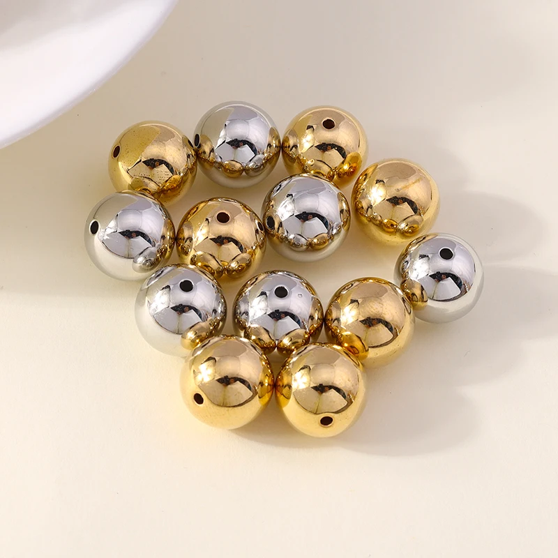 Leslie 10/30/50 Stück 8/12/16 mm runde CCB-Charm-Perlen, lose Spacer-Perlen für DIY-Armbänder, Halsketten und Schmuckzubehör – Detail 7