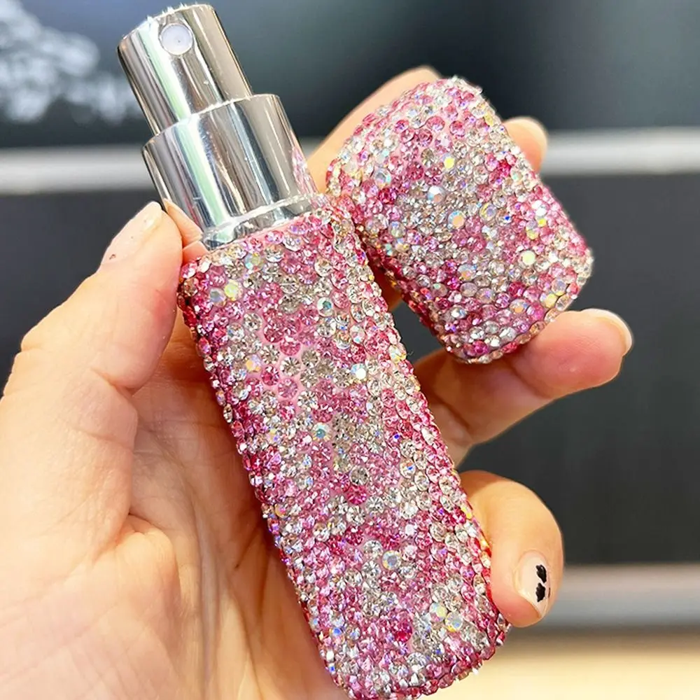 Novo 10ml garrafa de perfume portátil vazio garrafas recarregáveis vidro completo strass recipiente de armazenamento ferramenta de maquiagem