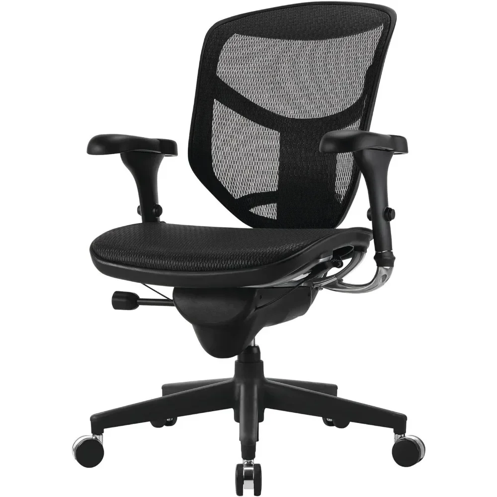 Computer Chair, Pneumatic Seat Height Adjustment for Customization, Multi-function Design and Gel Cushion Armchair, Black