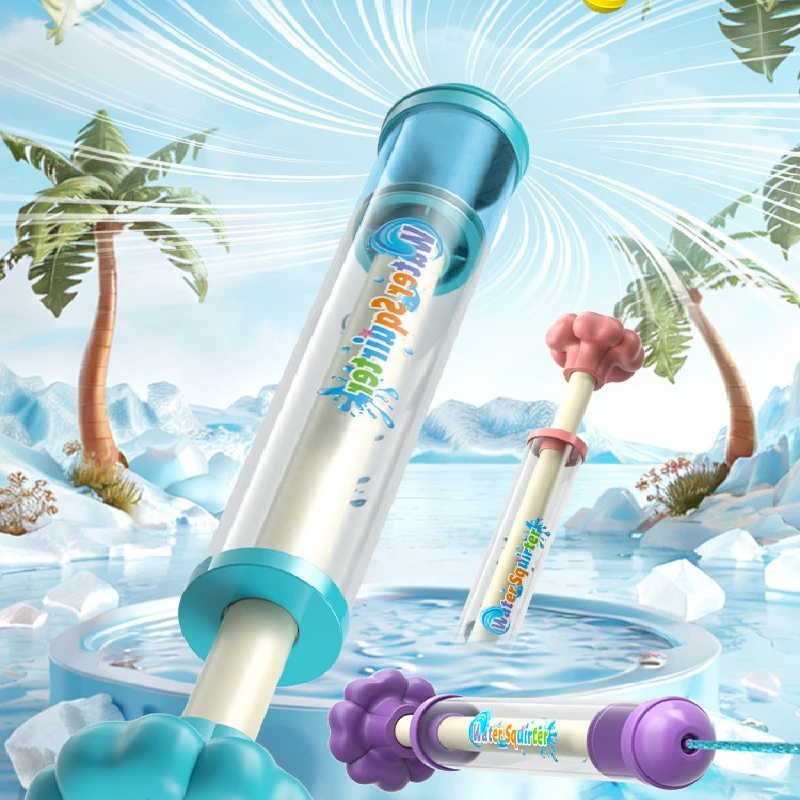 Hot Mini Fireworks Spray Water Pull-Back Water Gun Firing Water Gun Summer Outdoor Beach Poor Toy Shoot Water Gun for Kids