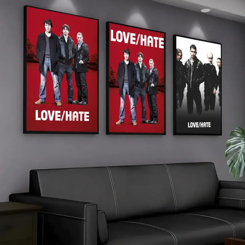 tv series L-Love-Hate-E Painting Calligraphy Artwork for Home Bedroom Office Wall Decoration Gift