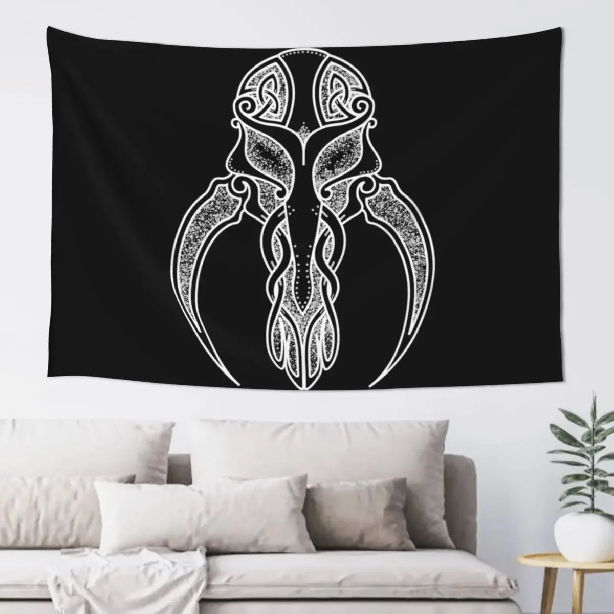 

Nordic Mythosaur - White Tapestry Carpet Wall Wallpaper Room Decoration Korean Style Mushroom Tapestry