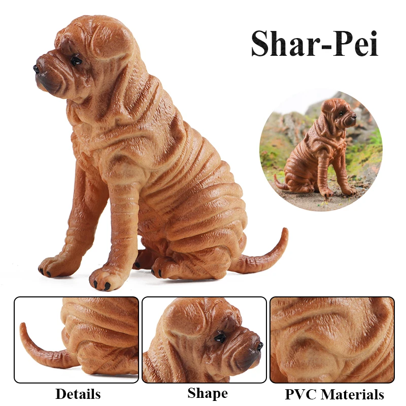 Oenux Hundetiere Modell Husky Deutscher Schäferhund Rottweiler Saint Bernard Actionfigur Welpenfiguren PVC Sammlung Spielzeug Kind Geschenk – Detail 8