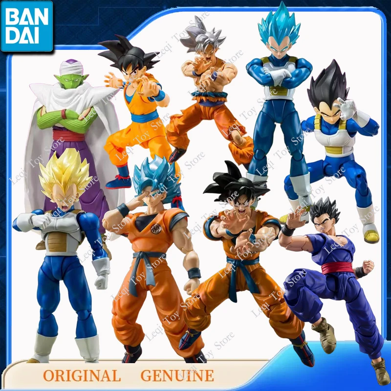 Bandai Original SHF Dragon Ball SON GOKU PICCOLO VEGETA FRIEZA MINI DAIMA BULMA Action Anime Figuren Spielzeug Kinder Modell Ornamente