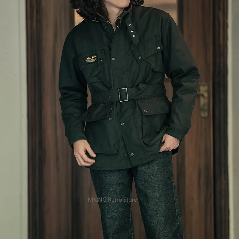 

NON STOCK Heavy Oil Wax Cloth Windproof Jacket Men's American Retro Locomotive Oil Wax Jacket