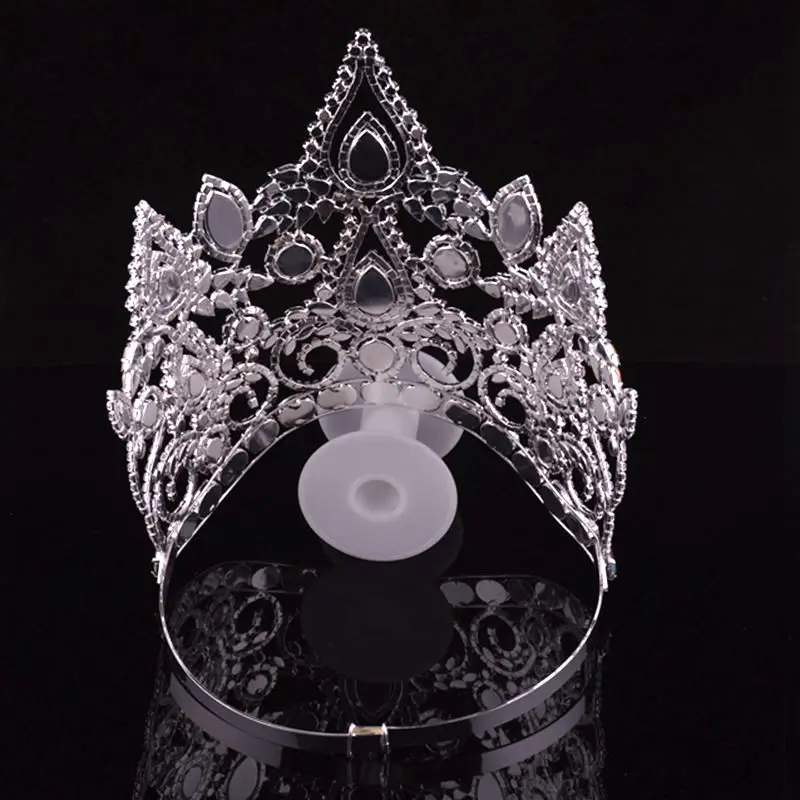 New Luxury Pageant Tiaras And Crowns Countoured Band Beauty Queen Head Crown