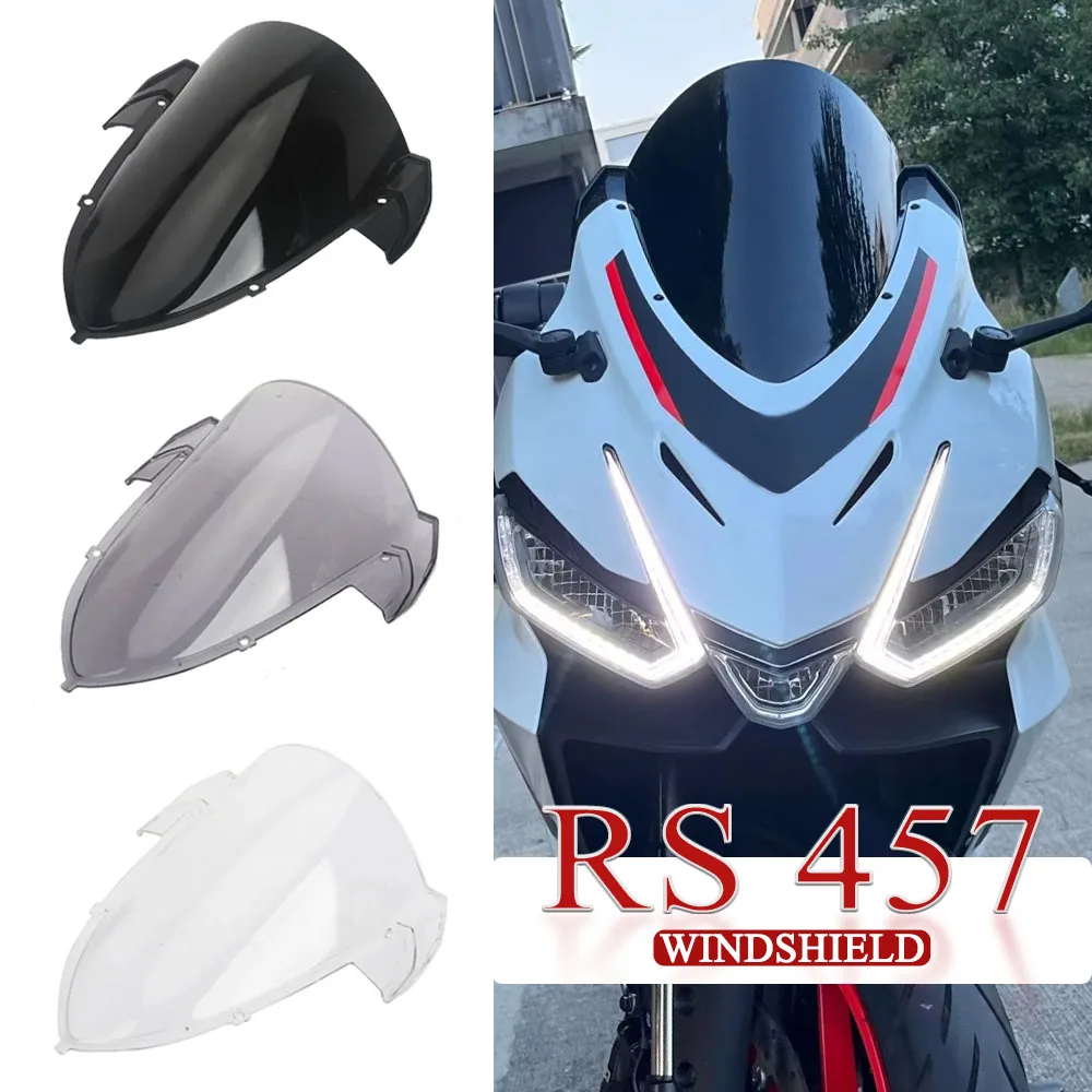 

Motorcycle Acrylic Windshield Windscreen 3 Color Wind Deflecters Visor For Aprilia RS457 RS 457 2024 2025 2026 Moto Accessories