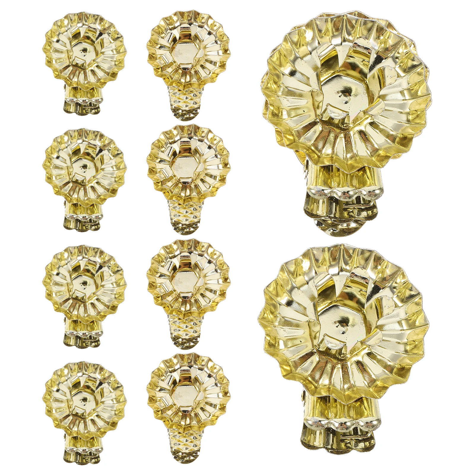 

20 Pcs Holder Christmas Tree Candles Taper Decorations Seasonal Thin Lovely Candleholders Clip Miss