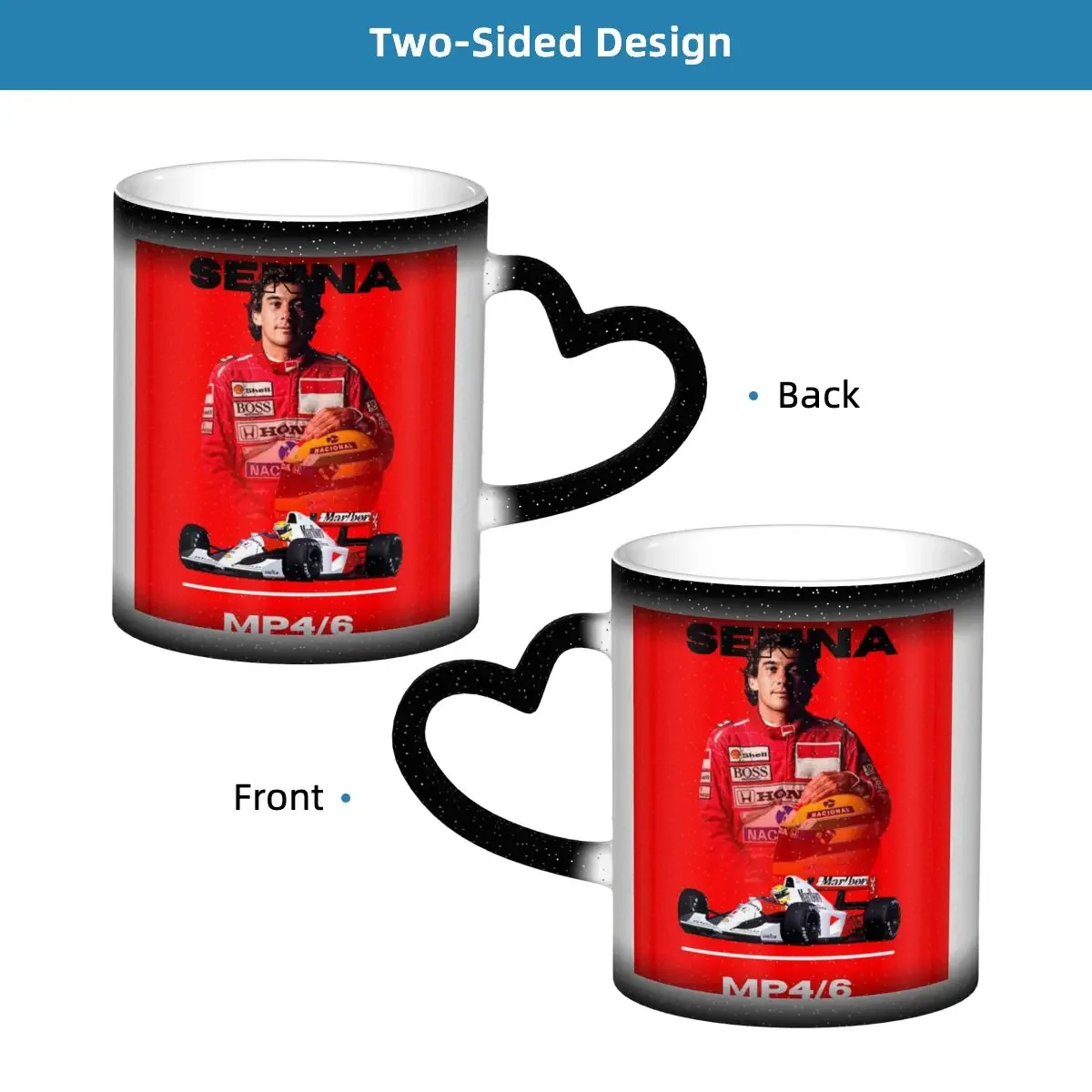 Ayrton Senna 1991 Helmet Racing Mug Funny Ceramic Coffee Cups Tea Mugs Milk Cup Drinkware Gift for Woman Man
