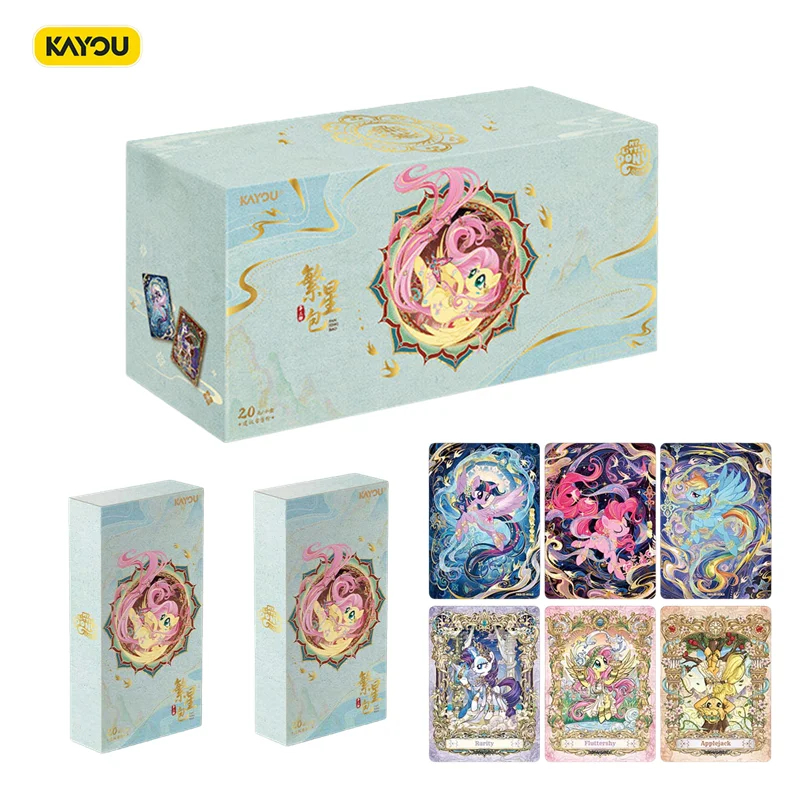 100% Authentic KAYOU My Little Pony Starry Pack Vol.3 Friendship Eternal Trading Card Box, Official Anime Collectible Cards Toy