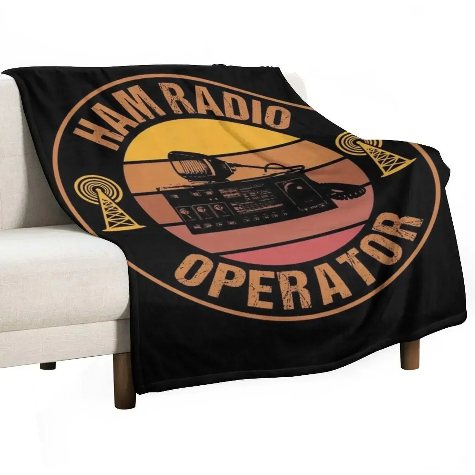 Vintage Ham Radio Operator Throw Blanket for winter Stuffeds Blankets