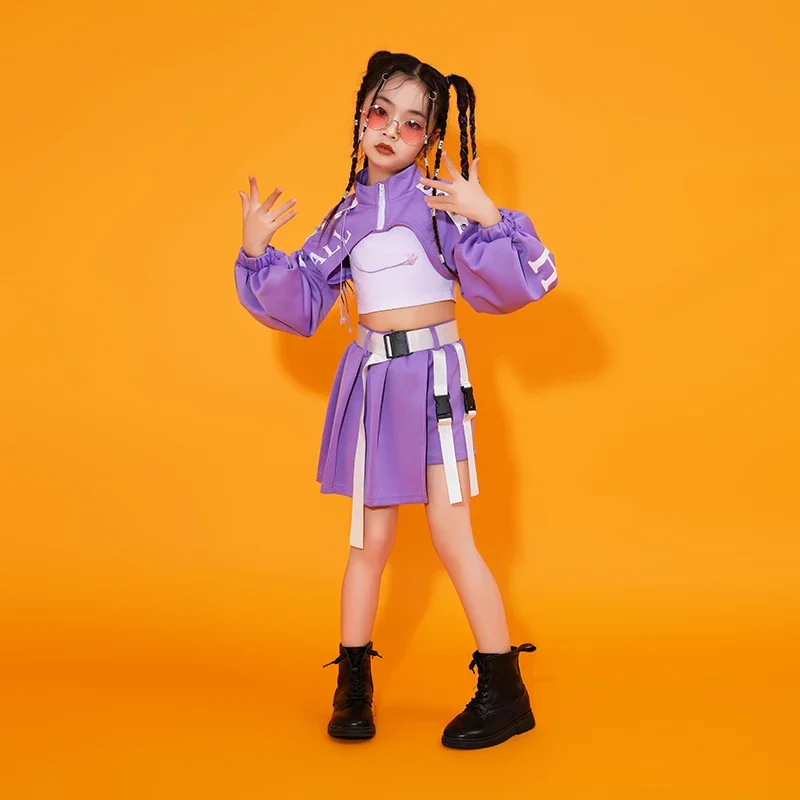 女の子のための長袖Tシャツ,ジャズダンスの衣装,ストリートウェアのショートパンツ,10代の衣装,ヒップホップの衣装,タンクトップ